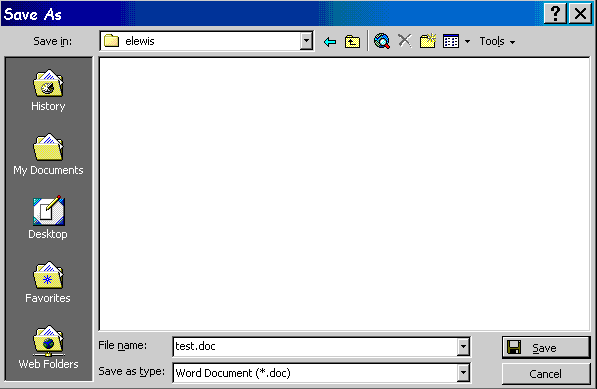 Save As dialog